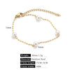 Stainless Steel Pearl Minimalist Totem Electroplating Women's Necklace Bracelet Diy Accessories