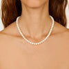 Stainless Steel Pearl Necklace With Electroplating Minimalist Style For Women