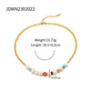 Stainless Steel Pearl Necklace With Geometric Pendant And Electroplating For Women
