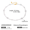 Stainless Steel Pearl Necklace With 18K Gold Electroplated Highend Style For Women