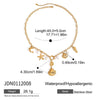 Stainless Steel Pearl Ocean Wind Dolphin Seahorse Hammer Starfish Geometric Necklace With Electroplating For Women