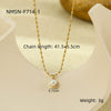 Stainless Steel Pearl Pendant Necklace For Women Electroplated Fashion Jewelry