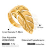 Stainless Steel Pearl Ring With Geometric Design And Electroplating For Women