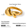 Stainless Steel Pearl Ring With Geometric Design And Electroplating For Women