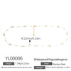 Stainless Steel Pearl Waist Chain With Sunflower Pendant Electroplated 18K Gold Colorpreserving Women's Body Jewelry