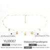 Stainless Steel Pearl Waist Chain With Sunflower Pendant Electroplated 18K Gold Colorpreserving Women's Body Jewelry