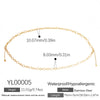 Stainless Steel Pearl Waist Chain With Sunflower Pendant Electroplated 18K Gold Colorpreserving Women's Body Jewelry