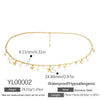 Stainless Steel Pearl Waist Chain With Sunflower Pendant Electroplated 18K Gold Colorpreserving Women's Body Jewelry