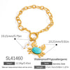 Stainless Steel Pearl Waist Chain With Sunflower Pendant Electroplated 18K Gold Colorpreserving Women's Body Jewelry
