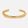 Stainless Steel Pearl Zircon Open Bracelet Electroplated Design Style