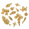 Stainless Steel Pendant Accessories With Bow And Crown Pattern Electroplated