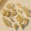 Stainless Steel Pendant Accessories With Bow And Crown Pattern Electroplated