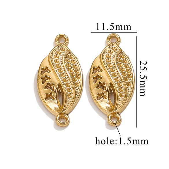Stainless Steel Pendant Accessories With Bow And Crown Pattern Electroplated