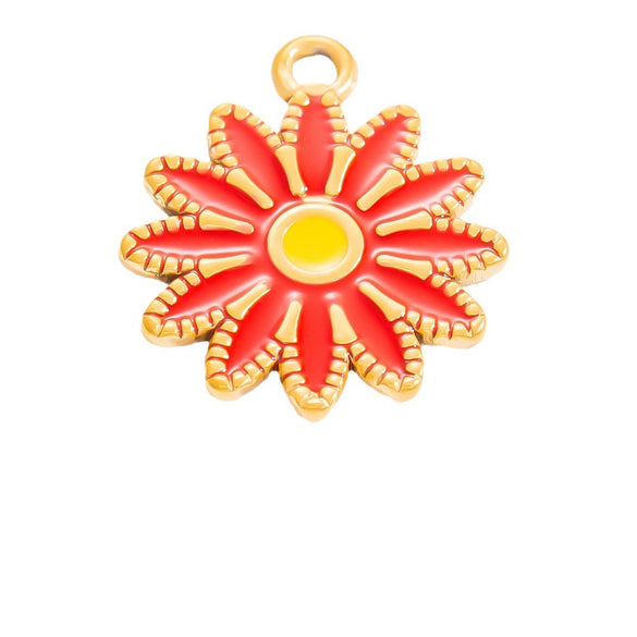 Stainless Steel Pendant Daisy Butterfly Oil Drop Totem Fashion Ol Handmade Jewelry Accessories