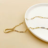 Stainless Steel Pendant Fashion Clavicle Chain Jewelry With Freshwater Pearl And 14K Gold Plated Electroplating