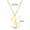 Stainless Steel Pendant Necklace With English Letters And Butterfly Design Electroplated For Women Wholesale