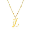 Stainless Steel Pendant Necklace With English Letters And Butterfly Design Electroplated For Women Wholesale