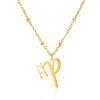 Stainless Steel Pendant Necklace With English Letters And Butterfly Design Electroplated For Women Wholesale