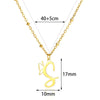 Stainless Steel Pendant Necklace With English Letters And Butterfly Design Electroplated For Women Wholesale