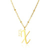 Stainless Steel Pendant Necklace With English Letters And Butterfly Design Electroplated For Women Wholesale