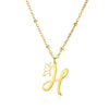Stainless Steel Pendant Necklace With English Letters And Butterfly Design Electroplated For Women Wholesale