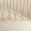 Stainless Steel Pendant Necklace With English Letters And Butterfly Design Electroplated For Women Wholesale