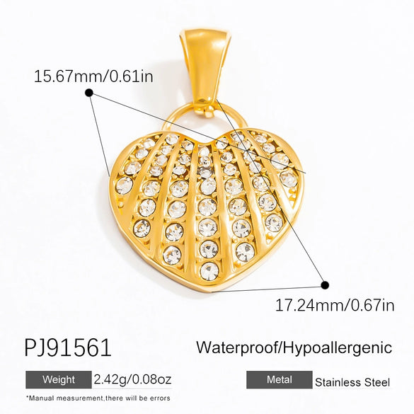 Stainless Steel Pendant Necklace With Sea Life Pattern Electroplated In Holiday Style For Women