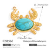 Stainless Steel Pendant Necklace With Sea Life Pattern Electroplated In Holiday Style For Women