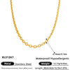 Stainless Steel Pendant Necklace With Sea Life Pattern Electroplated In Holiday Style For Women