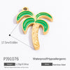 Stainless Steel Pendant Necklace With Sea Life Pattern Electroplated In Holiday Style For Women