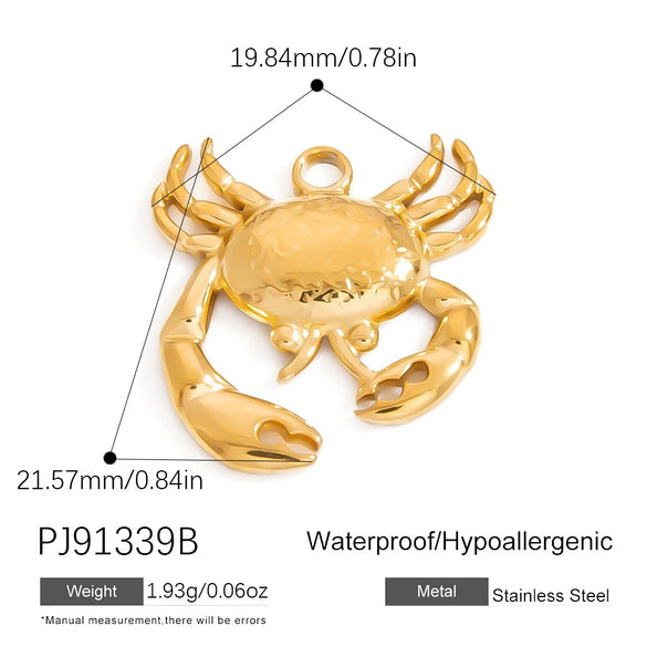 Stainless Steel Pendant Necklace With Sea Life Pattern Electroplated In Holiday Style For Women