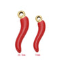 Stainless Steel Pepper Pendant Earrings With Oil Dripping Design Jewelry Accessories