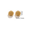 Stainless Steel Perforated Lavender Floret Spacer Beads Gold Pendant Necklace With Totem Pattern Electroplated For Diy Jewelry And Bracelet Wholesale