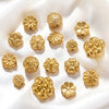 Stainless Steel Perforated Lavender Floret Spacer Beads Gold Pendant Necklace With Totem Pattern Electroplated For Diy Jewelry And Bracelet Wholesale