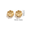 Stainless Steel Perforated Lavender Floret Spacer Beads Gold Pendant Necklace With Totem Pattern Electroplated For Diy Jewelry And Bracelet Wholesale