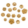 Stainless Steel Perforated Lavender Floret Spacer Beads Gold Pendant Necklace With Totem Pattern Electroplated For Diy Jewelry And Bracelet Wholesale