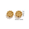 Stainless Steel Perforated Lavender Floret Spacer Beads Gold Pendant Necklace With Totem Pattern Electroplated For Diy Jewelry And Bracelet Wholesale