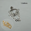 Stainless Steel Perforated Lip Nail Fivestar Heart Moon Chain Earrings Electroplated Simple Style