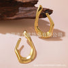 Stainless Steel Personality Geometric Flower Stamping Women's Earrings