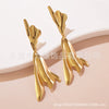Stainless Steel Personality Geometric Flower Stamping Women's Earrings