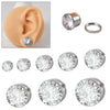 Stainless Steel Personality Pulley Auricle External Tooth Ear Expander Ear Piercing Support Earring With Electroplating