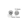 Stainless Steel Petal Torus Bead Cap Jewelry Making Material With Totem Pattern And Electroplating Treatment
