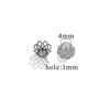 Stainless Steel Petal Torus Bead Cap Jewelry Making Material With Totem Pattern And Electroplating Treatment