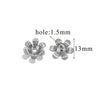 Stainless Steel Petal Torus Bead Cap Jewelry Making Material With Totem Pattern And Electroplating Treatment