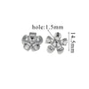 Stainless Steel Petal Torus Bead Cap Jewelry Making Material With Totem Pattern And Electroplating Treatment