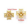Stainless Steel Petal Torus Bead Cap Jewelry Making Material With Totem Pattern And Electroplating Treatment