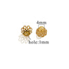 Stainless Steel Petal Torus Bead Cap Jewelry Making Material With Totem Pattern And Electroplating Treatment