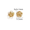 Stainless Steel Petal Torus Bead Cap Jewelry Making Material With Totem Pattern And Electroplating Treatment