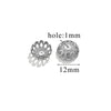 Stainless Steel Petal Torus Bead Cap Jewelry Making Material With Totem Pattern And Electroplating Treatment