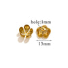 Stainless Steel Petal Torus Bead Cap Jewelry Making Material With Totem Pattern And Electroplating Treatment